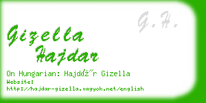 gizella hajdar business card